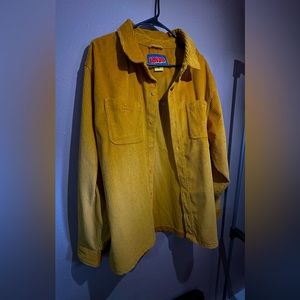 YELLOW EMPYRE CORDUROY BUTTON UP